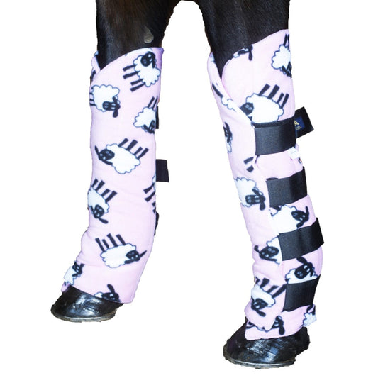 Fleecestövlar - rosa får - set om 4 (utgånget färg) - XL