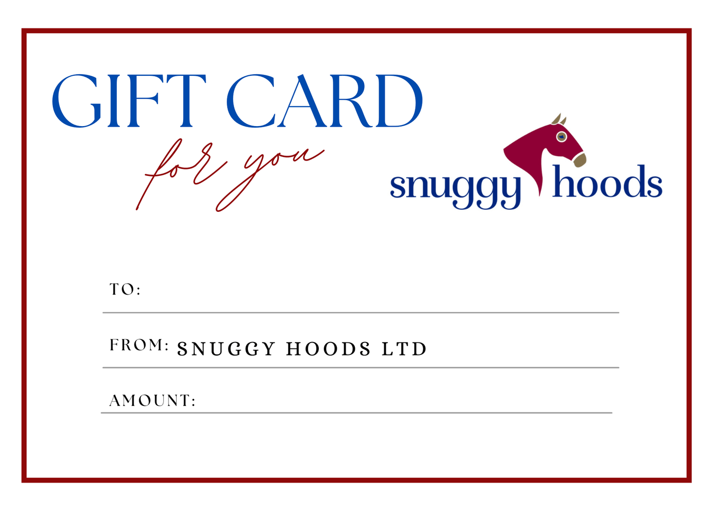 Snuggy Hoods Ltd eGift Card