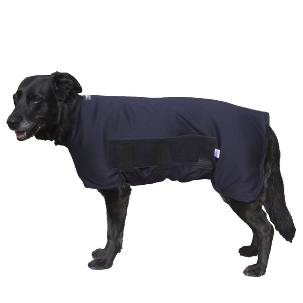 Outdoor Dog Rug - Keeps dogs clean and dry with complete tummy coverage by Snuggy Hoods