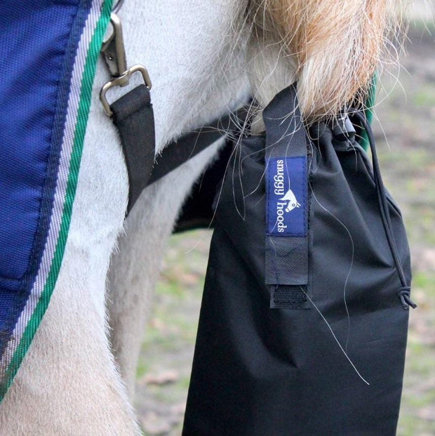 Navy Designer Horse Tail Bag Oversize